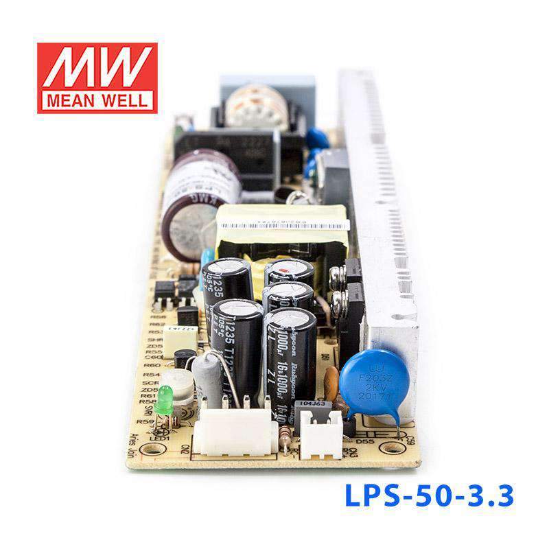 Mean Well LPS - 50 - 3.3 Power Supply 33W 3.3V - LPS - 50 - 3.3 - powersupplymall.com