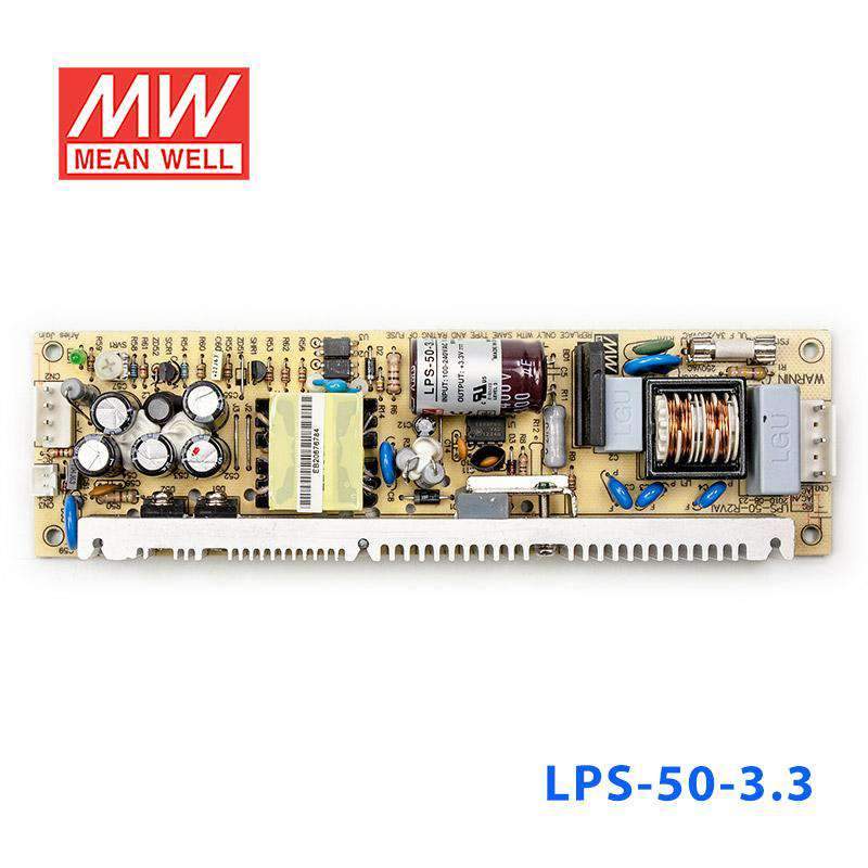Mean Well LPS - 50 - 3.3 Power Supply 33W 3.3V - LPS - 50 - 3.3 - powersupplymall.com