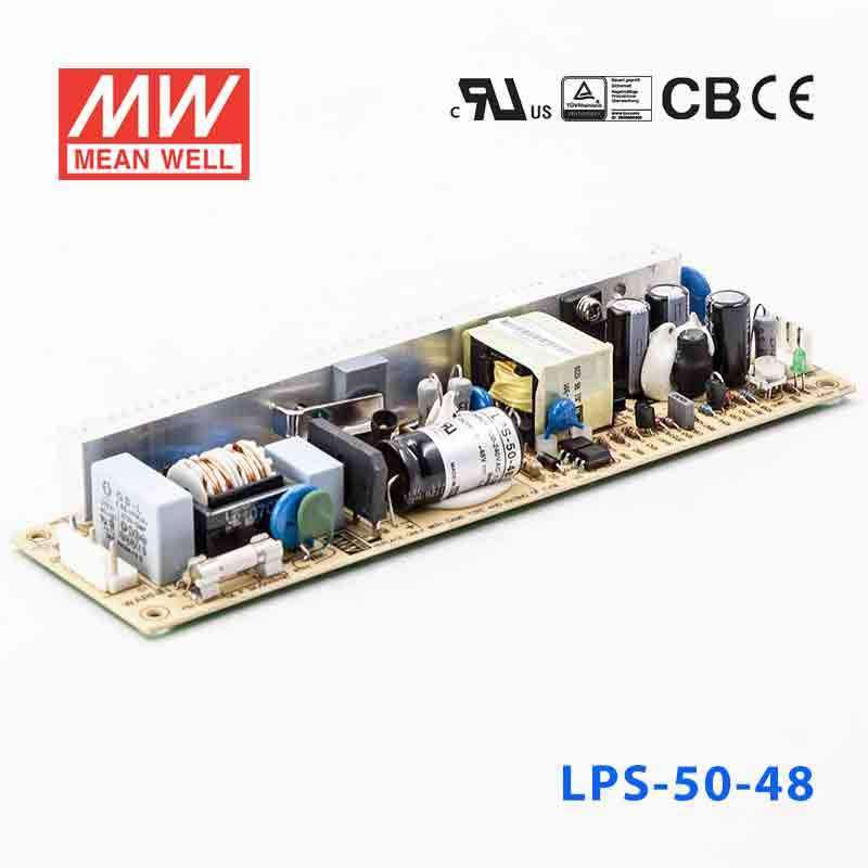 Mean Well LPS - 50 - 48 Power Supply 52W 48V - LPS - 50 - 48 - powersupplymall.com