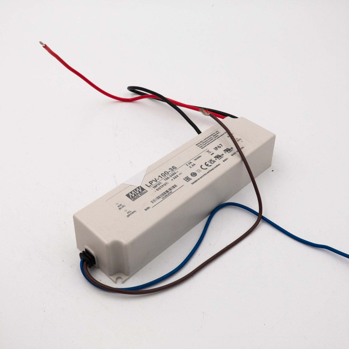 Mean Well LPV - 100 - 36 Power Supply 100W 36V - Open Box - LPV - 100 - 36 - OB3 - powersupplymall.com