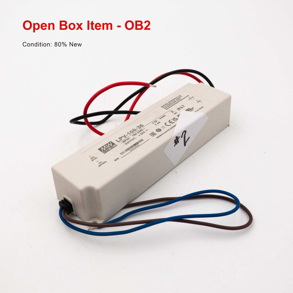 Mean Well LPV - 100 - 36 Power Supply 100W 36V - Open Box - LPV - 100 - 36 - OB2 - powersupplymall.com