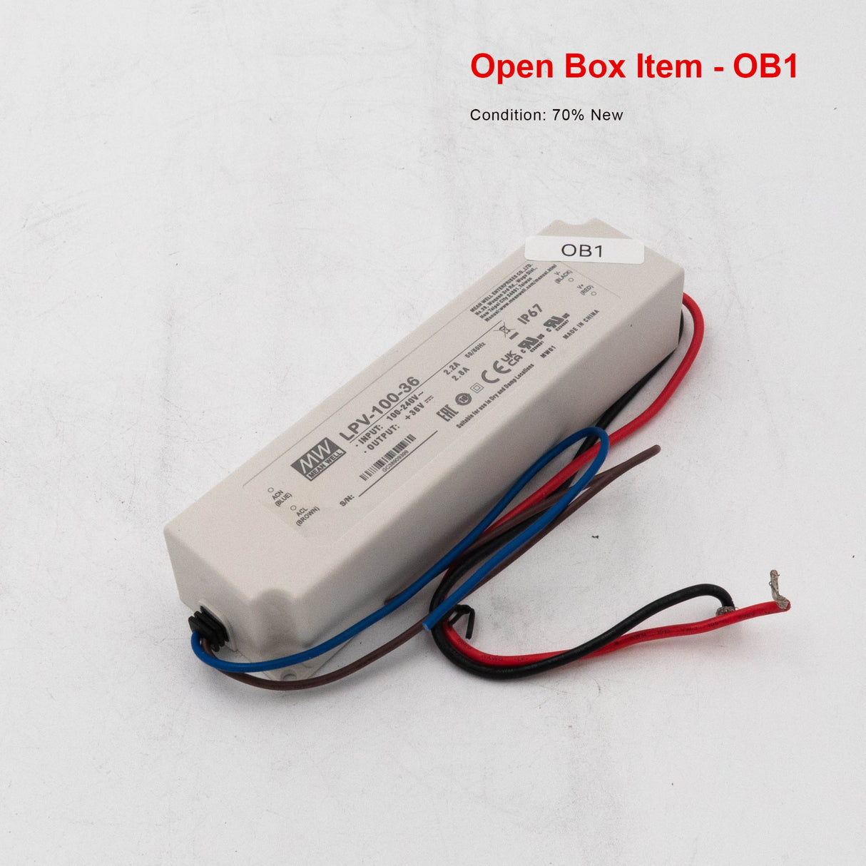 Mean Well LPV - 100 - 36 Power Supply 100W 36V - Open Box - LPV - 100 - 36 - OB1 - powersupplymall.com