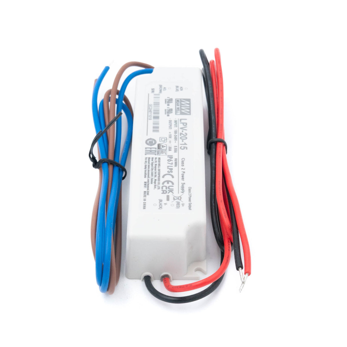 Mean Well LPV - 20 - 15 Power Supply 20W 15V - LPV - 20 - 15 - powersupplymall.com