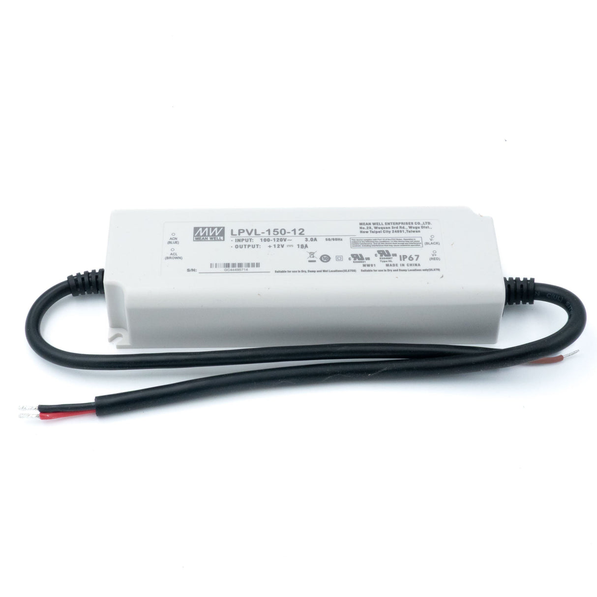 Mean Well LPVL - 150 - 12 Power Supply 150W 12V - LPVL - 150 - 12 - powersupplymall.com