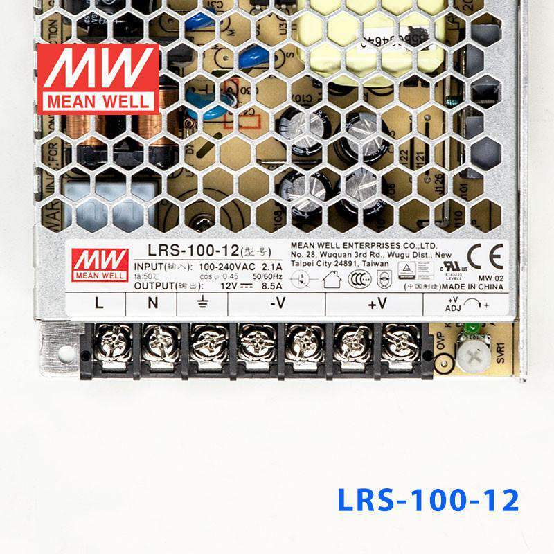 Mean Well LRS - 100 - 12 Power Supply 100W 12V - LRS - 100 - 12 - powersupplymall.com
