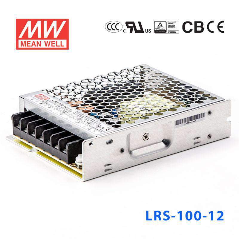 Mean Well LRS - 100 - 12 Power Supply 100W 12V - LRS - 100 - 12 - powersupplymall.com