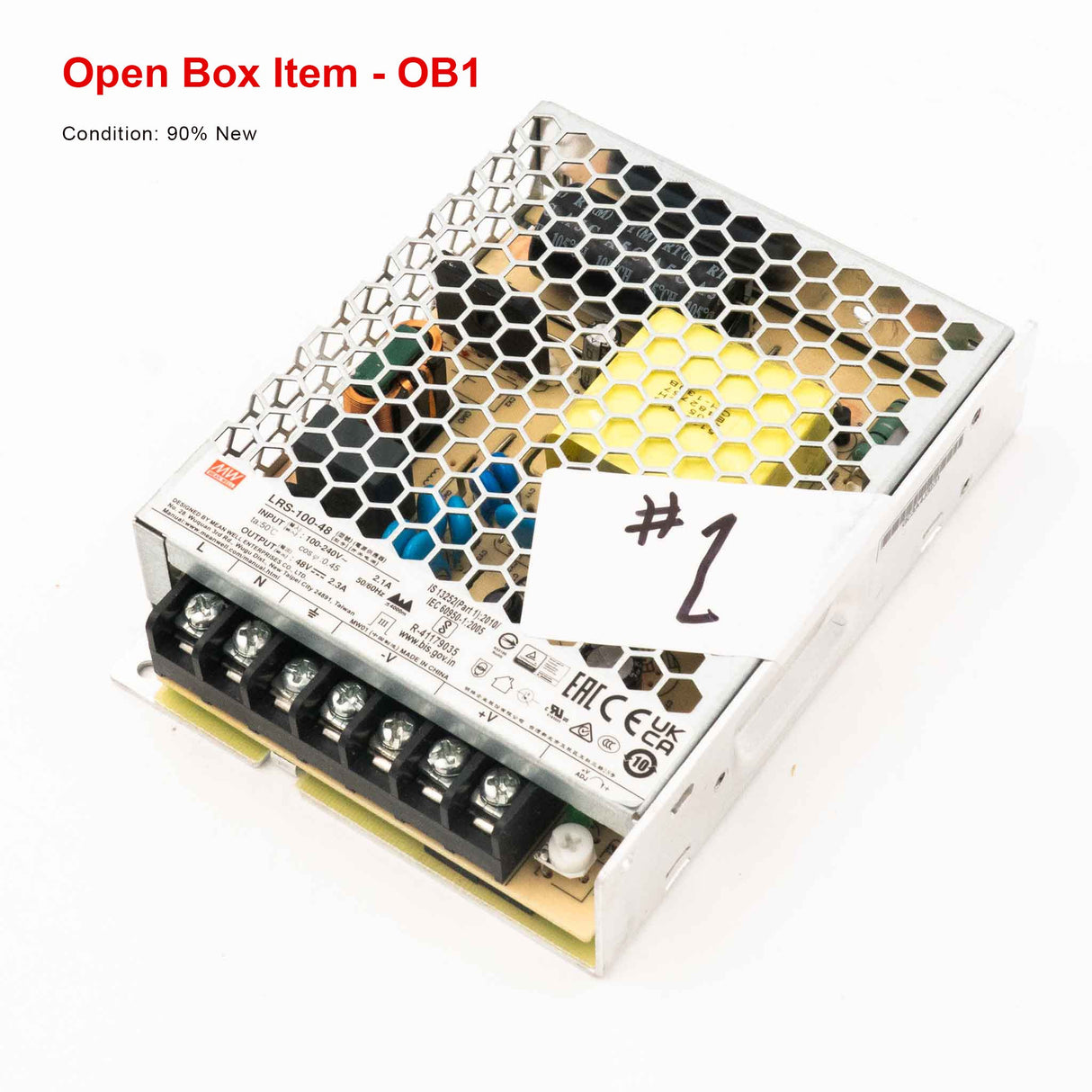 Mean Well LRS - 100 - 48 Power Supply 100W 48V - Open Box - LRS - 100 - 48 - OB1 - powersupplymall.com