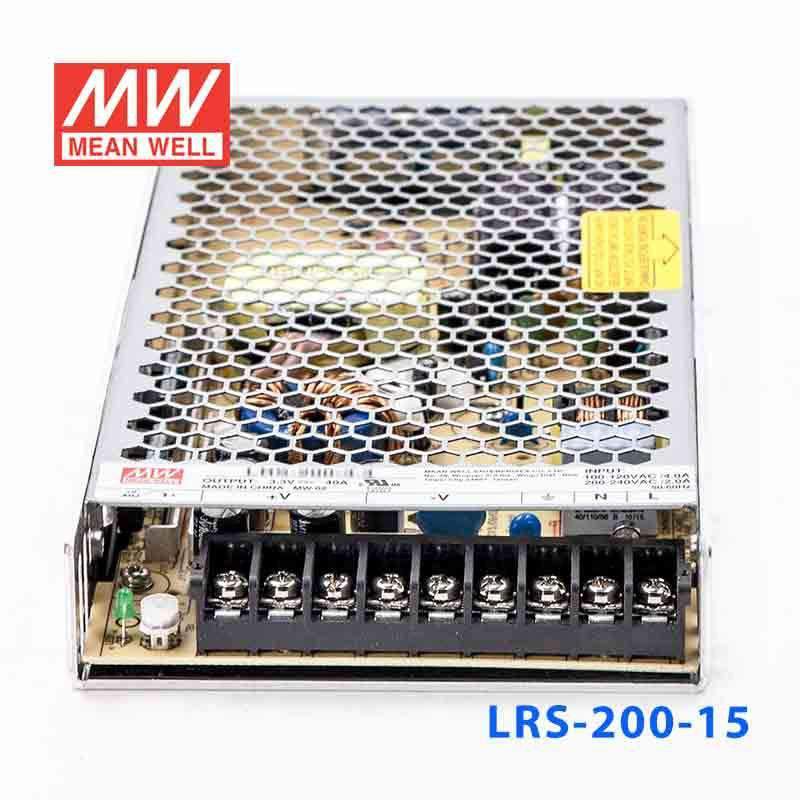 Mean Well LRS - 200 - 15 Power Supply 200W 15V - LRS - 200 - 15 - powersupplymall.com