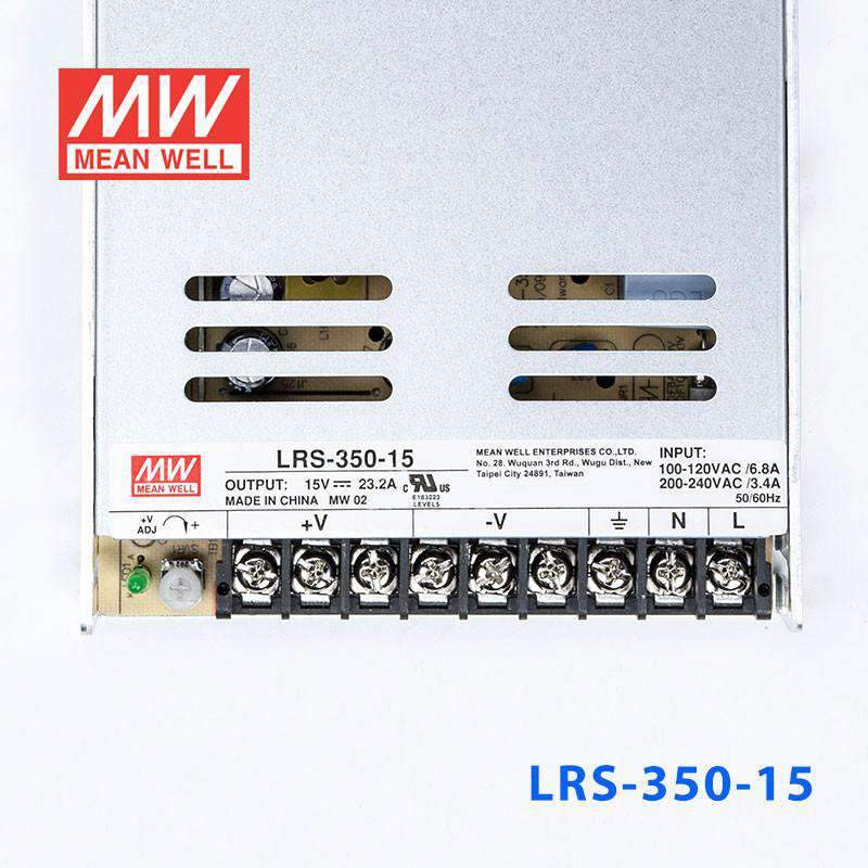 Mean Well LRS - 350 - 15 Power Supply 350W 15V - LRS - 350 - 15 - powersupplymall.com