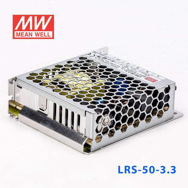 Mean Well LRS-50-3.3 Power Supply 50W 3.3V 10A - LRS-50-3.3 - powersupplymall.com