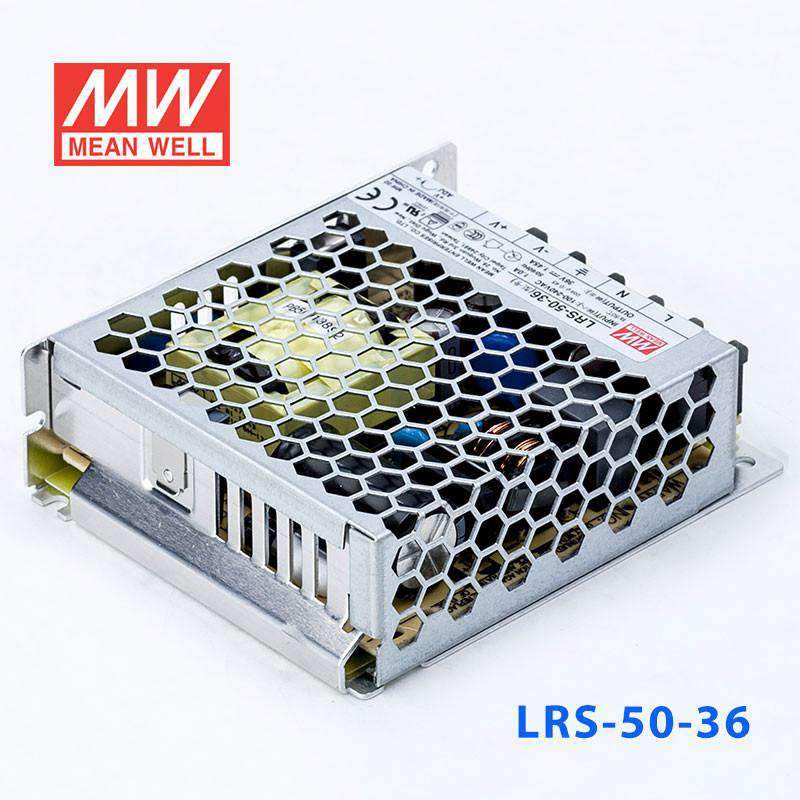 Mean Well LRS - 50 - 36 Power Supply 50W 36V - LRS - 50 - 36 - powersupplymall.com