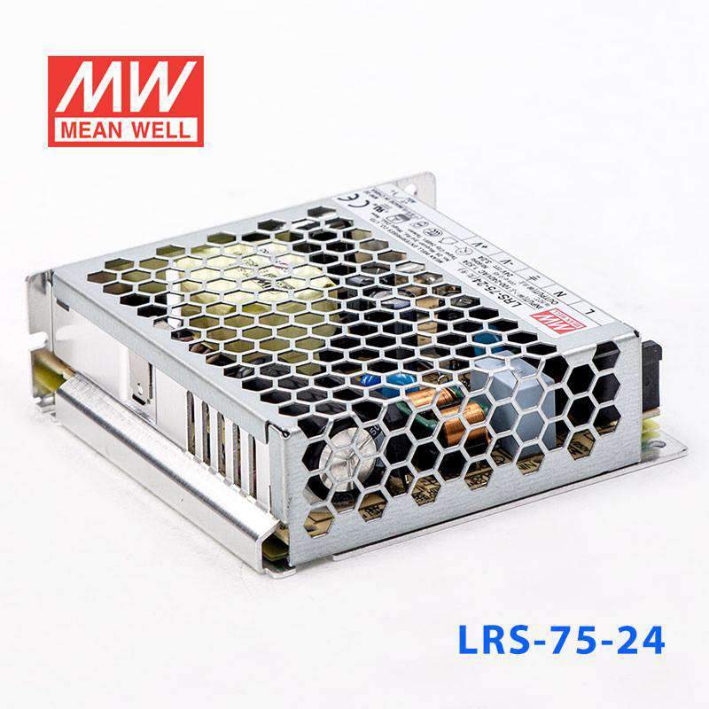 Mean Well LRS - 75 - 24 Power Supply 75W 24V - LRS - 75 - 24 - powersupplymall.com