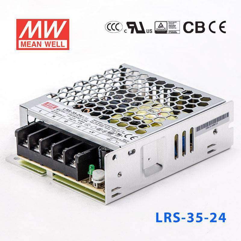 Mean Well LRS Series Power Supply 24V (35~600W) - - powersupplymall.com