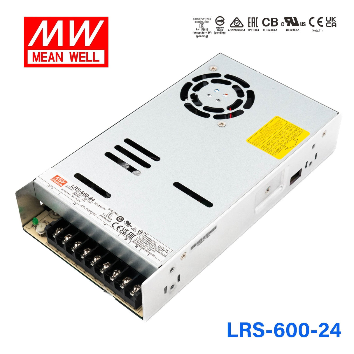 Mean Well LRS Series Power Supply 24V (35~600W) - powersupplymall.com