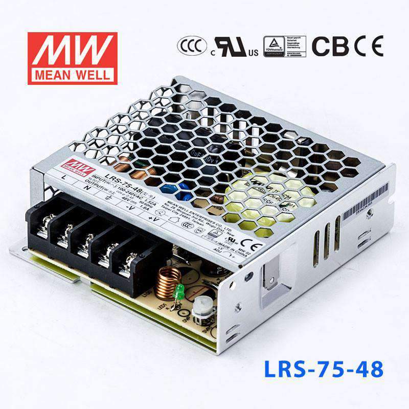 Mean Well LRS Series Power Supply 48V (35~600W) - - powersupplymall.com