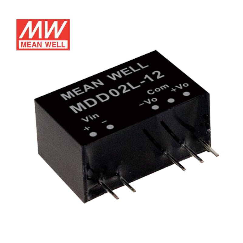 Mean Well MDD02M - 09 DC - DC Converter - 2W - 10.8~13.2V in ±9V out - MDD02M - 09 - powersupplymall.com