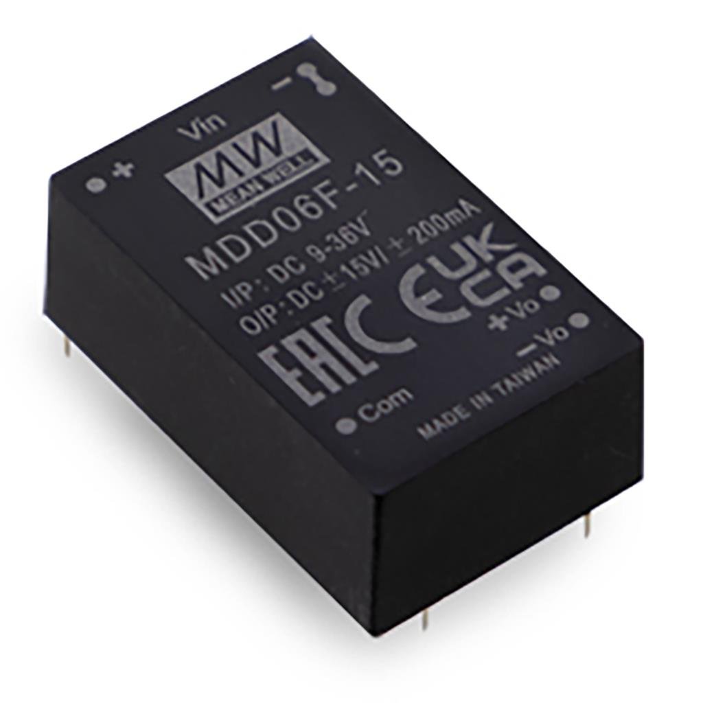 Mean Well MDD06G - 05 Medical Grade DC/DC Converter 6W - 18 - 75V input, 5 and - 5V output - MDD06G - 05 - powersupplymall.com