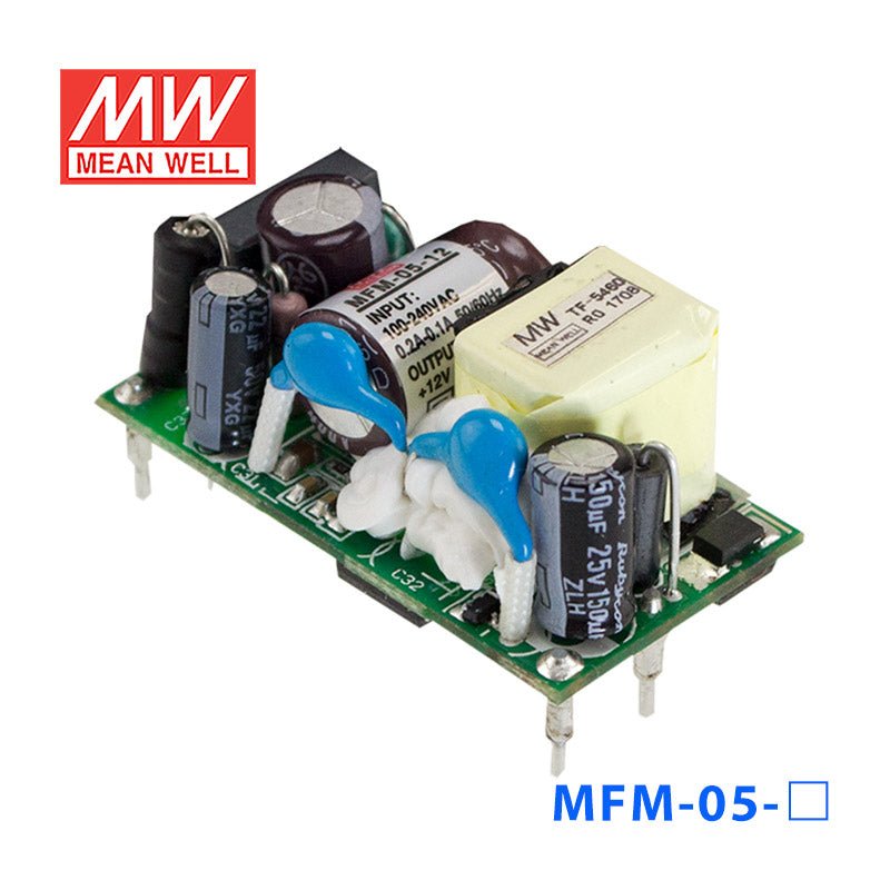 Mean Well MFM - 05 - 3.3 Power Supply 5W 3.3V - MFM - 05 - 3.3 - powersupplymall.com