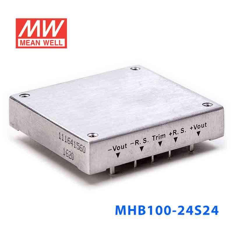 Mean Well MHB100 - 24S24 DC - DC Converter - 100W - 18~36V in 24V out - MHB100 - 24S24 - powersupplymall.com