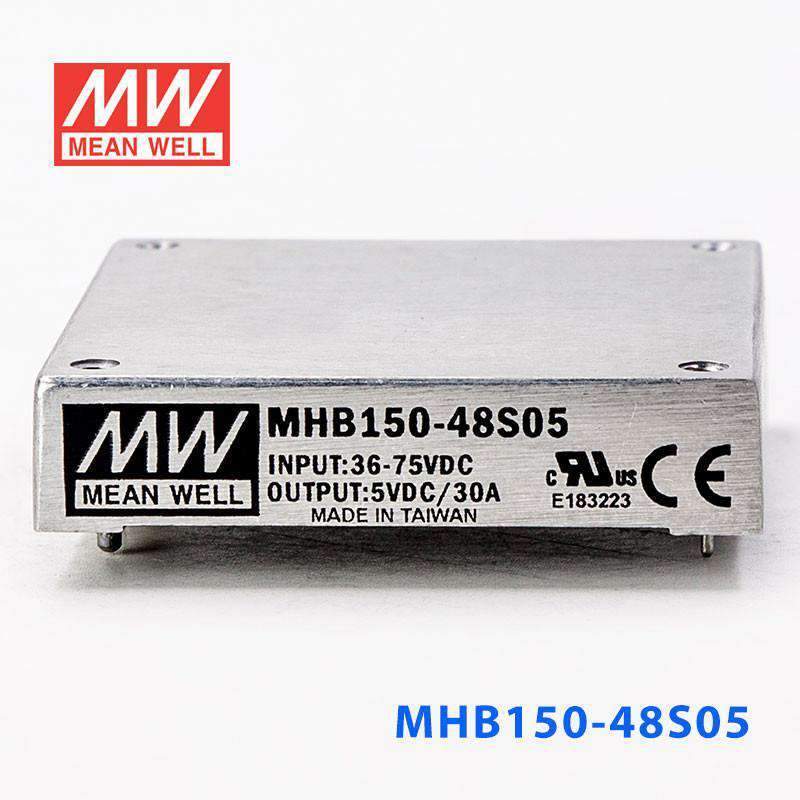 Mean Well MHB150-48S05 DC-DC Converter - 150W - 36~75V in 5V out 20A - MHB150-48S05 - powersupplymall.com