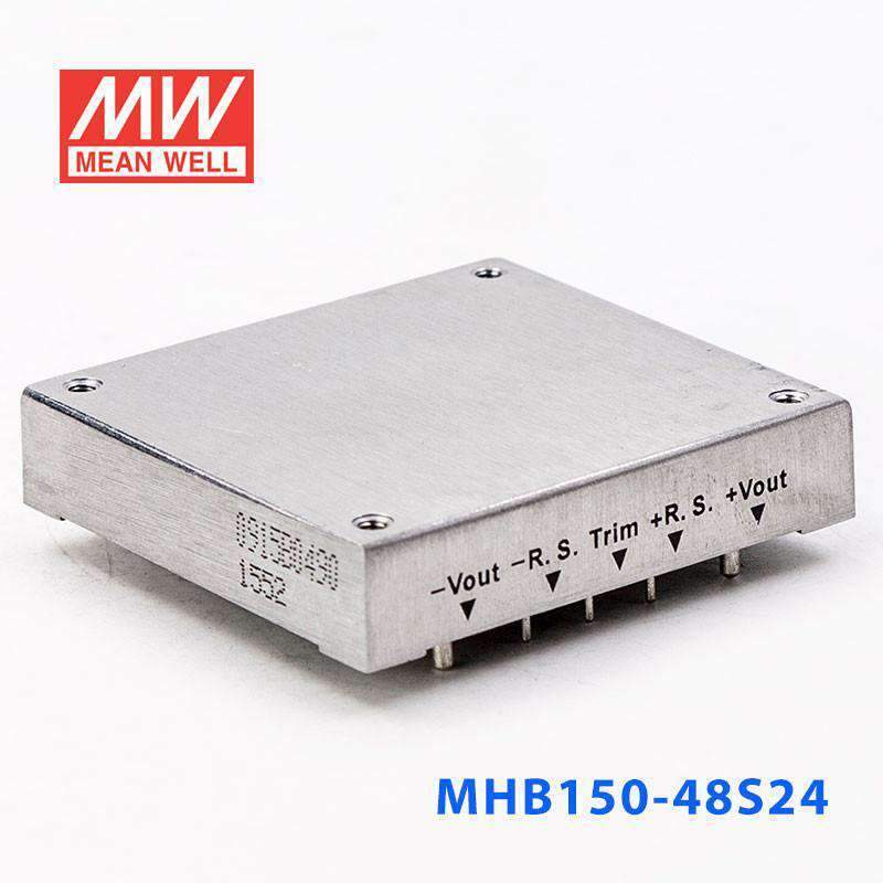 Mean Well MHB150-48S24 DC-DC Converter - 150W - 36~75V in 24V out 4.17A - MHB150-48S24 - powersupplymall.com