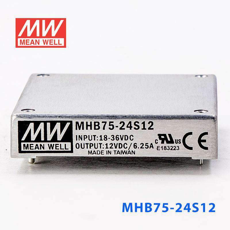 Mean Well MHB75 - 24S12 DC - DC Converter - 75W - 18~36V in 12V out - MHB75 - 24S12 - powersupplymall.com