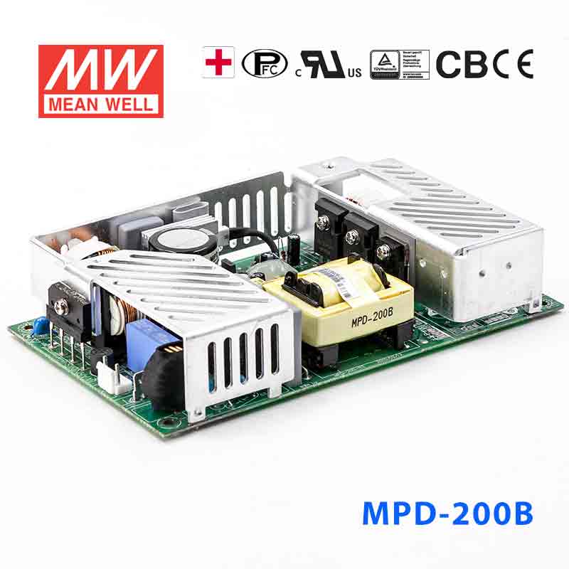 Mean Well MPD - 200B Power Supply 200W 5V 24V - MPD - 200B - powersupplymall.com