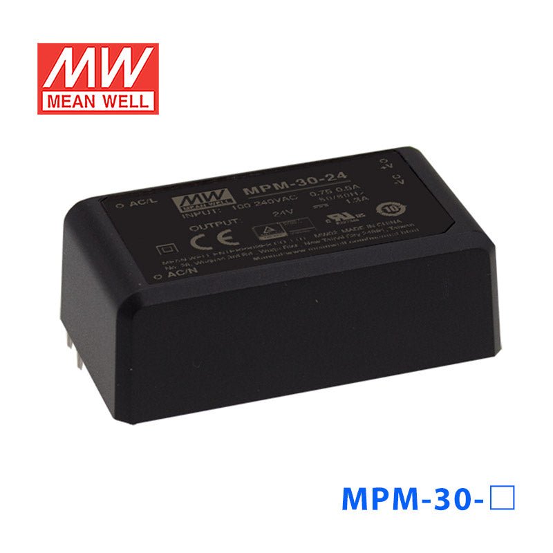 Mean Well MPM - 30 - 3.3 Power Supply 30W 3.3V - MPM - 30 - 3.3 - powersupplymall.com