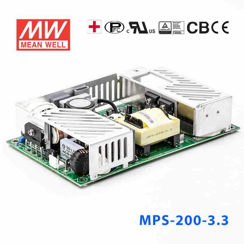 Mean Well MPS - 200 - 3.3 Power Supply 132W 3.3V he rated current is based on there being a fan that can provide 25CFM. - MPS - 200 - 3.3 - powersupplymall.com