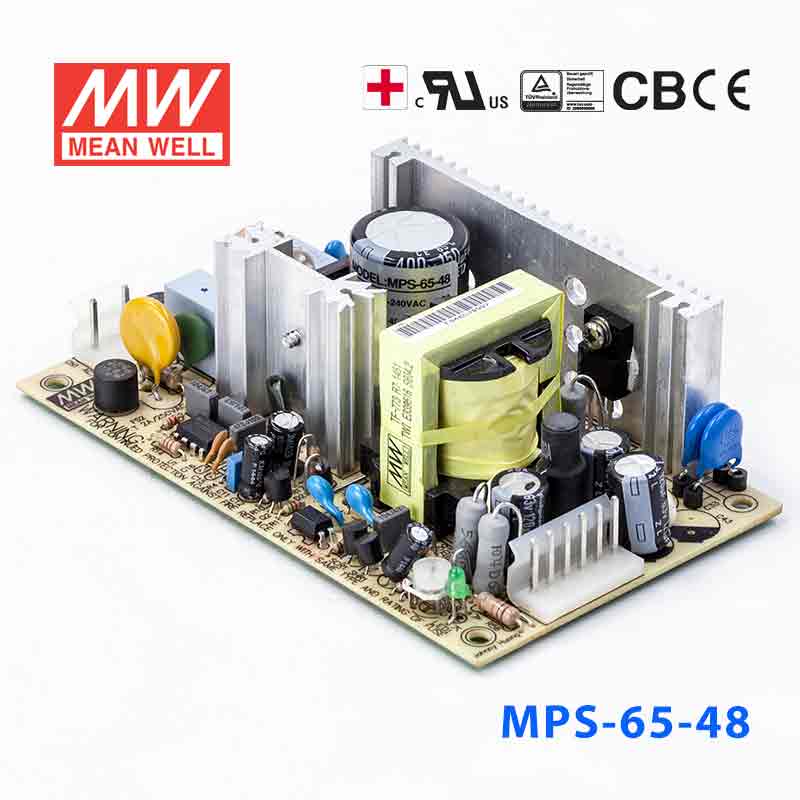 Mean Well MPS - 65 - 48 Power Supply 65W 48V - MPS - 65 - 48 - powersupplymall.com