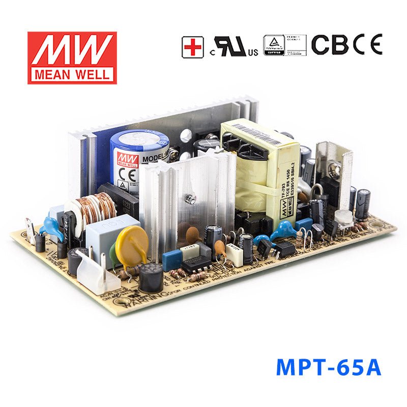 Mean Well MPT - 65A Power Supply 65W 5V 12V - 5V - MPT - 65A - powersupplymall.com