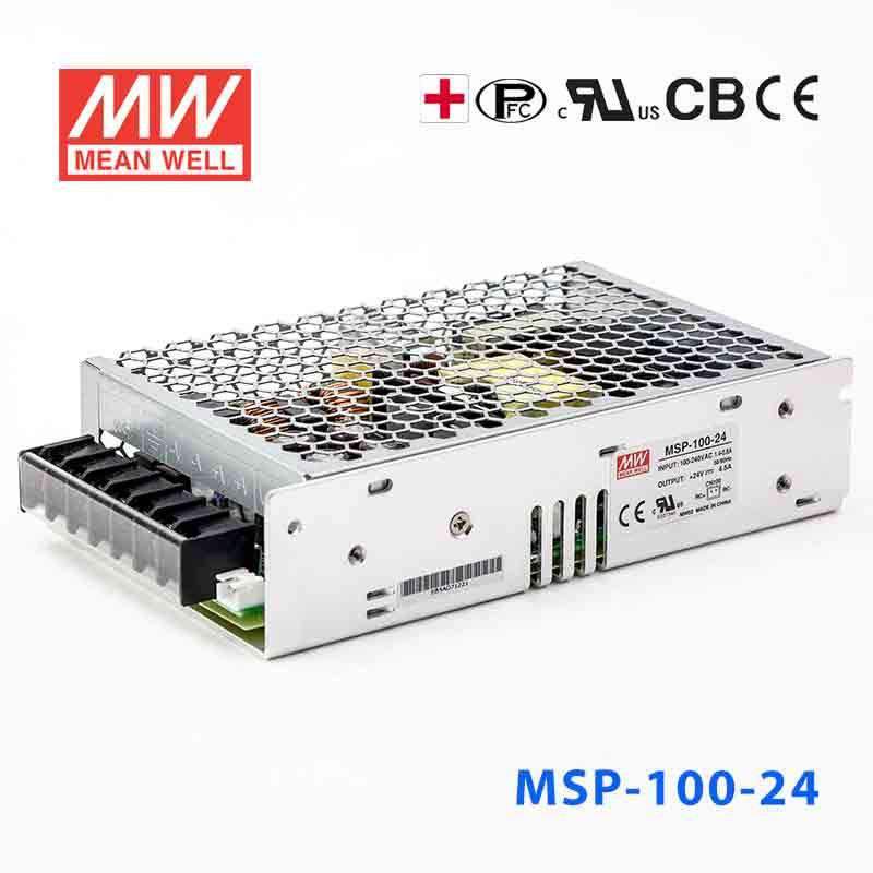 Mean Well MSP - 100 - 24 Power Supply 108W 24V - MSP - 100 - 24 - powersupplymall.com