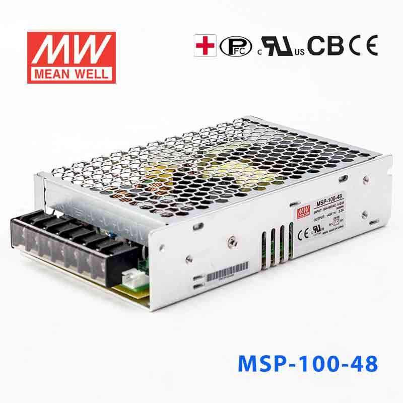 Mean Well MSP - 100 - 48 Power Supply 105.6W 48V - MSP - 100 - 48 - powersupplymall.com