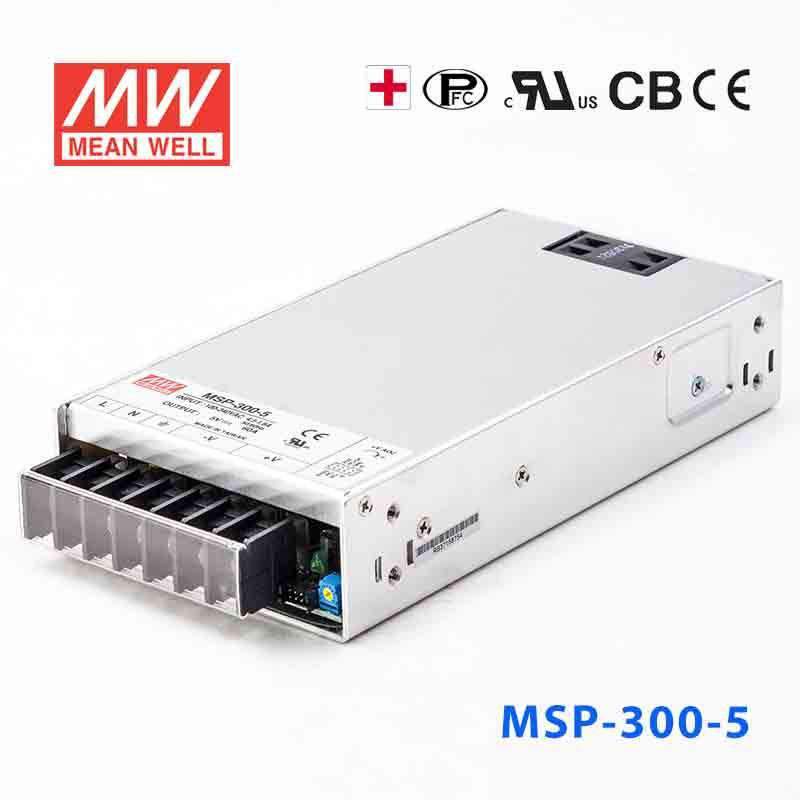Mean Well MSP - 300 - 5 Power Supply 300W 5V - MSP - 300 - 5 - powersupplymall.com