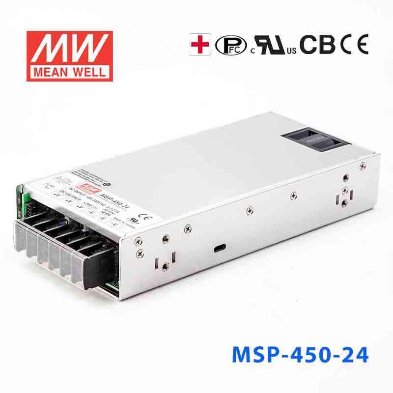 Mean Well MSP - 450 - 24 Power Supply 451.2W 24V - MSP - 450 - 24 - powersupplymall.com