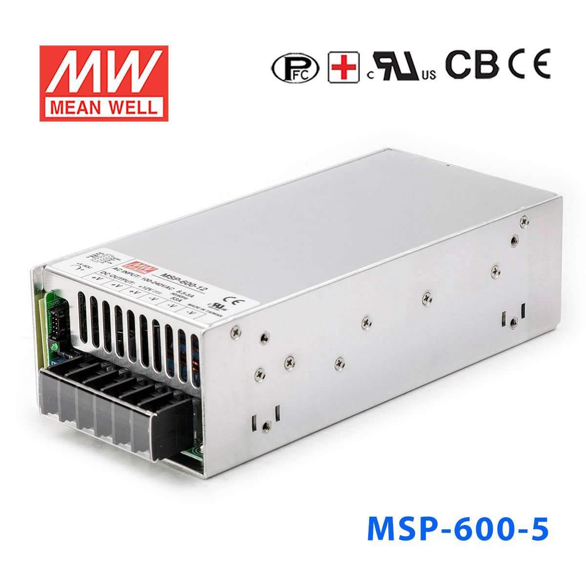 Mean Well MSP - 600 - 5 Power Supply 600W 5V - MSP - 600 - 5 - powersupplymall.com