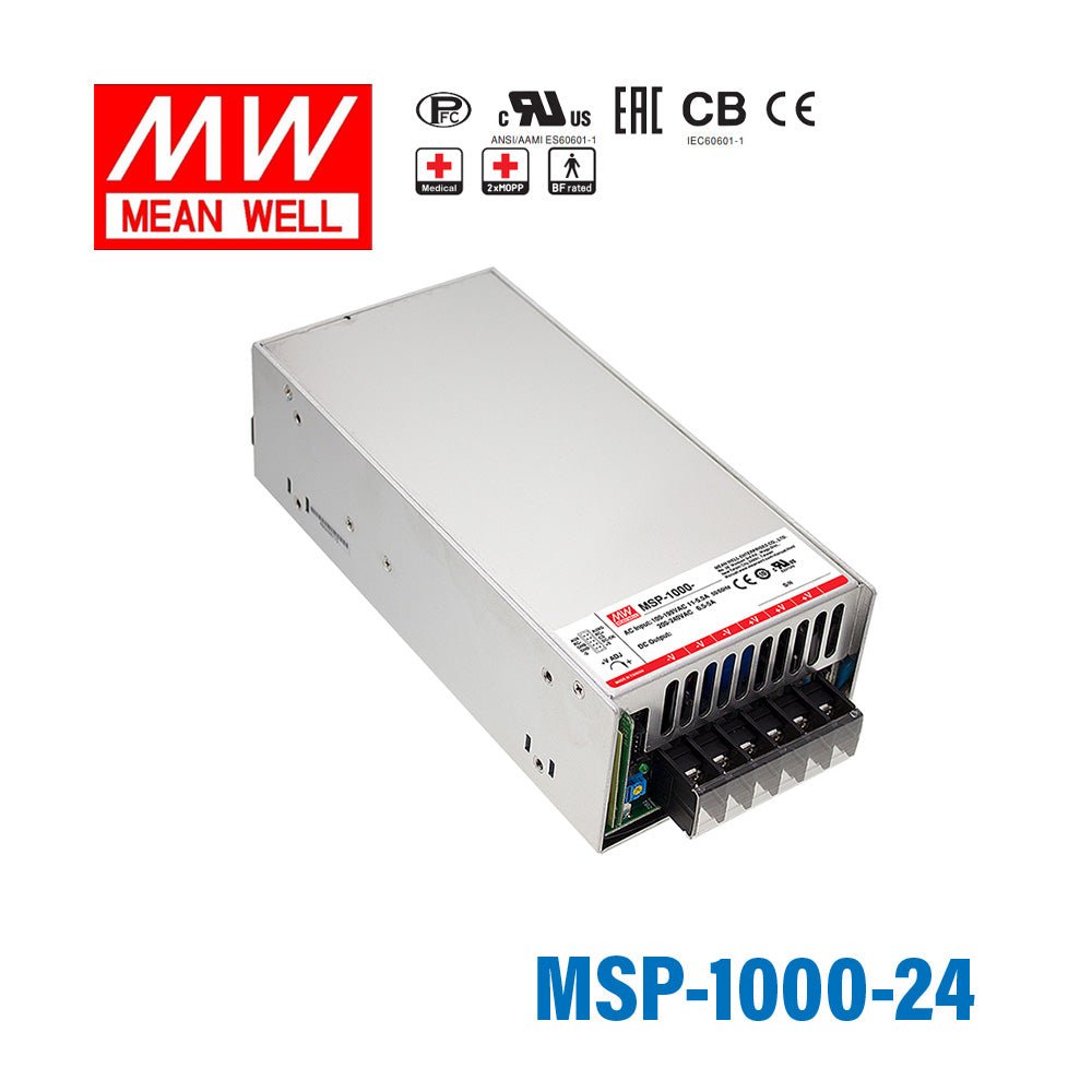 Mean Well MSP Series Power Supply 24V(100~1000W) - - powersupplymall.com