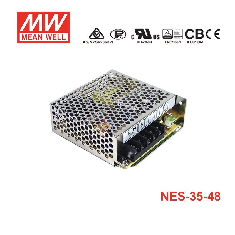 Mean Well NES - 35 - 48 NE Series Switching Power Supply - NES - 35 - 48 - powersupplymall.com