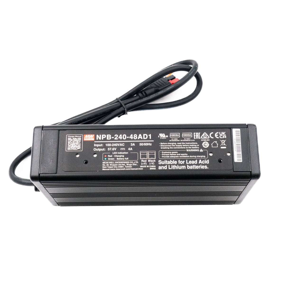 Mean Well NPB - 240 - 12AD1 Battery Charger 240W 12V with Anderson Connector - NPB - 240 - 12AD1 - powersupplymall.com