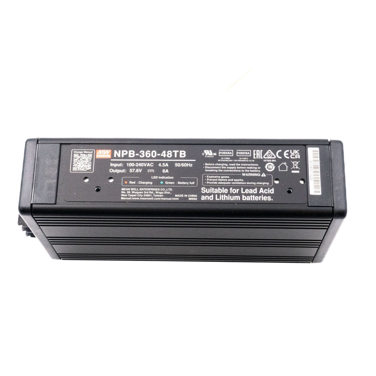 Mean Well NPB - 360 - 48TB Battery Charger 360W 48V Terminal Block - NPB - 360 - 48TB - powersupplymall.com