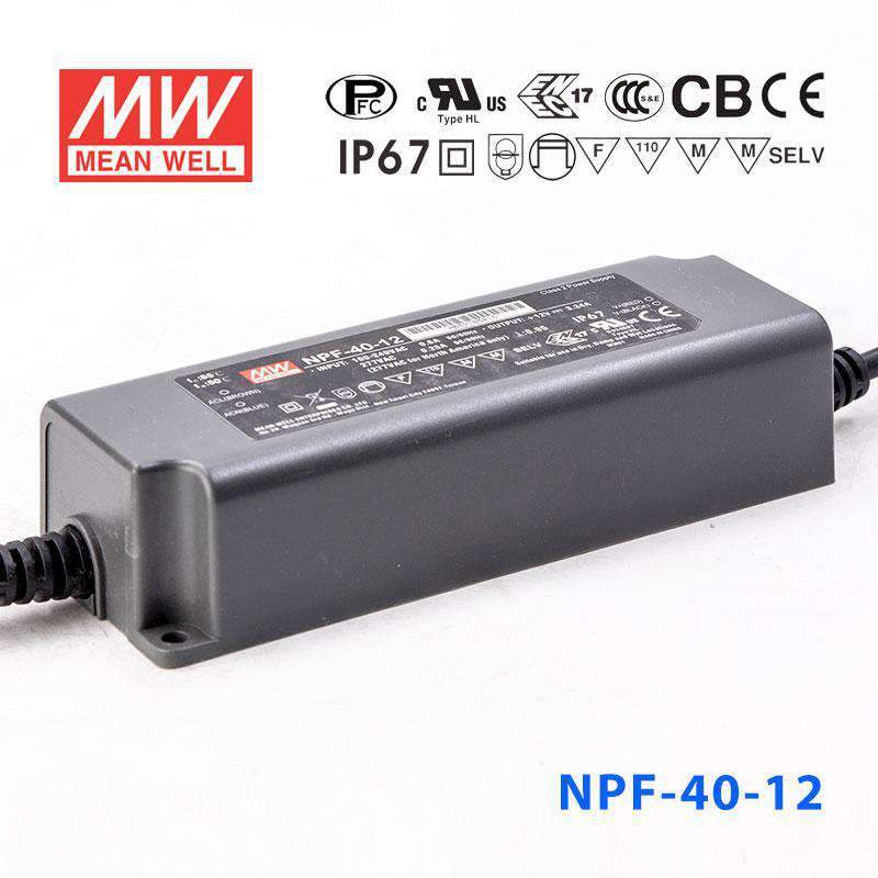 Mean Well NPF-40-12 Power Supply 40W 12V 3.34A - NPF-40-12 - powersupplymall.com