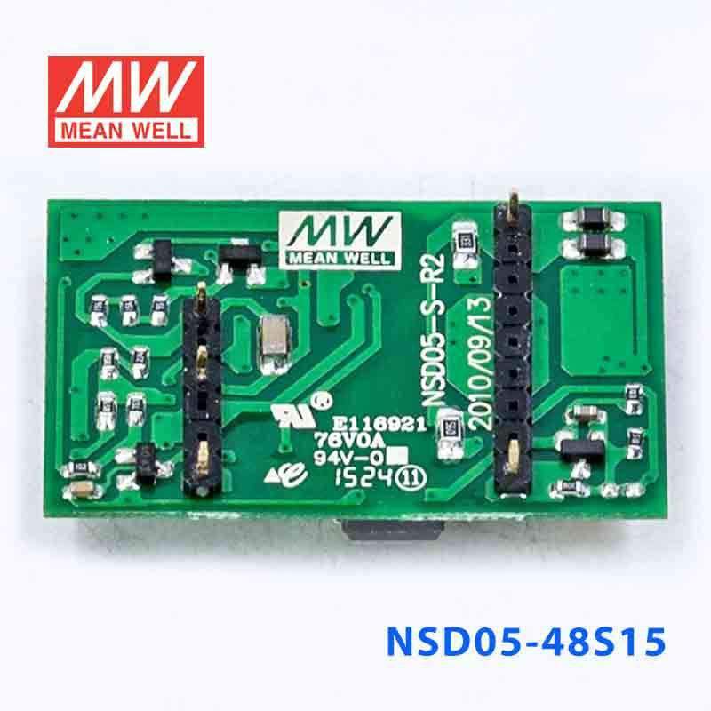 Mean Well NSD05 - 48S15 DC - DC Converter - 4.95W - 18~72V in 15V out - NSD05 - 48S15 - powersupplymall.com