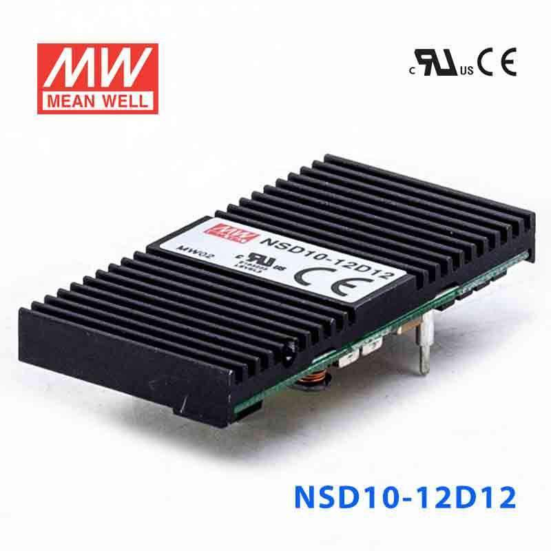 Mean Well NSD10 - 12D12 DC - DC Converter - 10.8W - 9.8~36V in ±12V out - NSD10 - 12D12 - powersupplymall.com