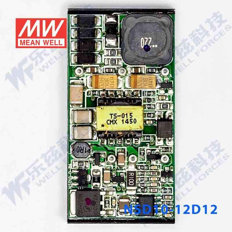 Mean Well NSD10 - 12D12 DC - DC Converter - 10.8W - 9.8~36V in ±12V out - NSD10 - 12D12 - powersupplymall.com