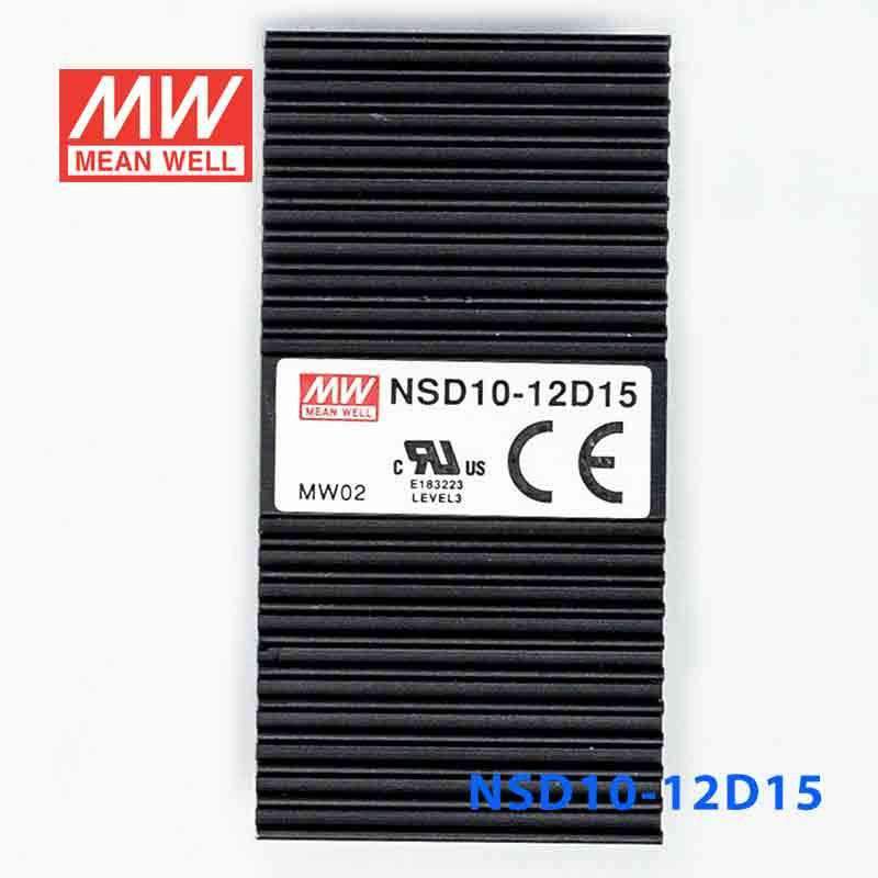 Mean Well NSD10-12D15 DC-DC Converter - 9.9W - 9.8~36V in ±15V out 333mA - NSD10-12D15 - powersupplymall.com