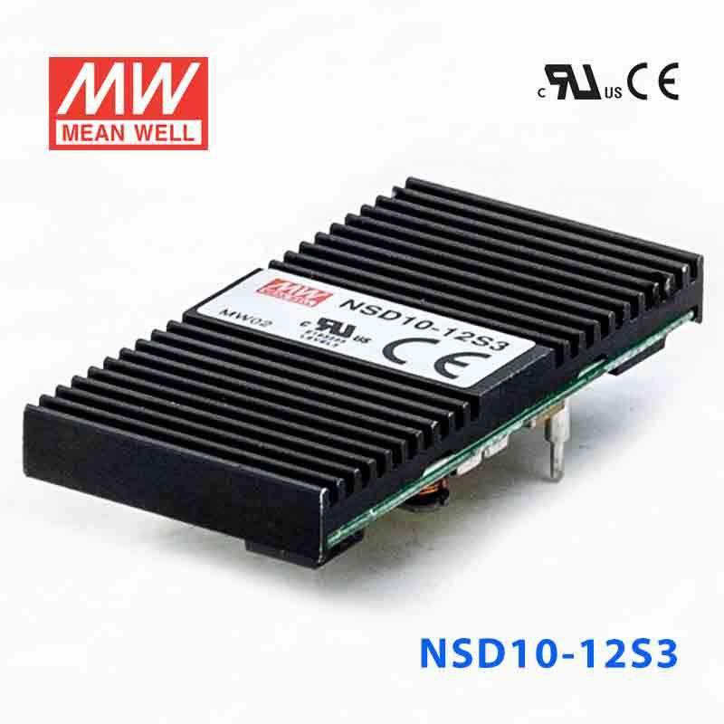 Mean Well NSD10 - 12S3 DC - DC Converter - 8.25W - 9.8~36V in 3.3V out - NSD10 - 12S3 - powersupplymall.com