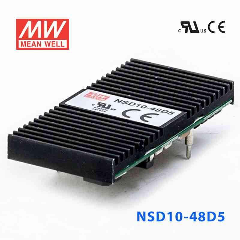 Mean Well NSD10 - 48D5 DC - DC Converter - 10W - 22~72V in ±5V out - NSD10 - 48D5 - powersupplymall.com