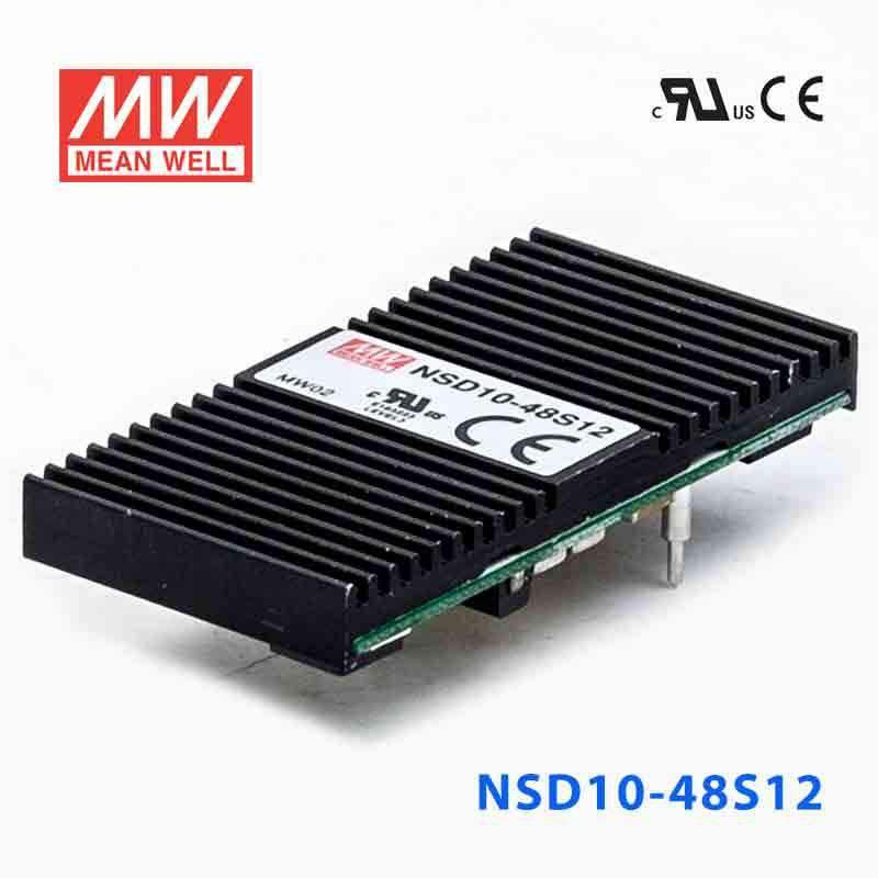 Mean Well NSD10 - 48S12 DC - DC Converter - 9.96W - 22~72V in 12V out - NSD10 - 48S12 - powersupplymall.com