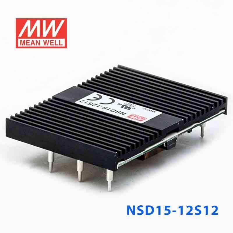 Mean Well NSD15-12S12 DC-DC Converter - 15W - 9.4~36V in 12V out 1.25A - NSD15-12S12 - powersupplymall.com