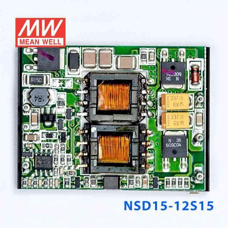 Mean Well NSD15 - 12S15 DC - DC Converter - 15W - 9.4~36V in 15V out - NSD15 - 12S15 - powersupplymall.com